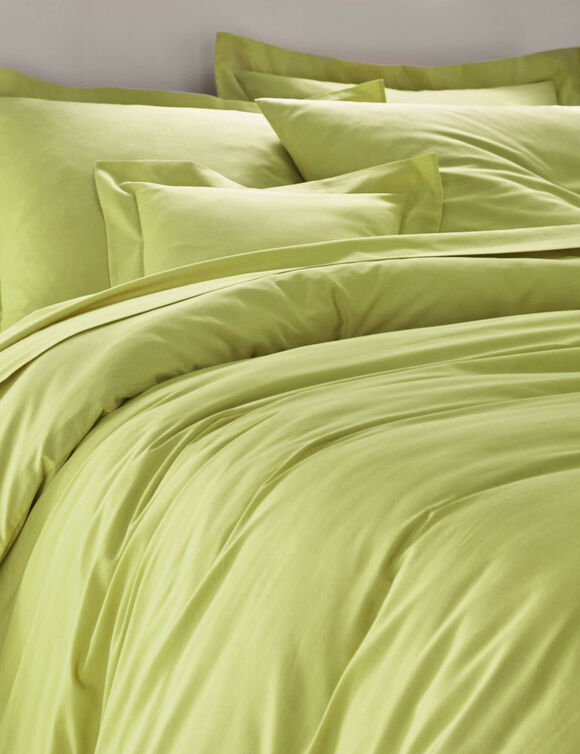 Linge de lit uni coton (vert pomme) Linge de lit uni coton (vert pomme)